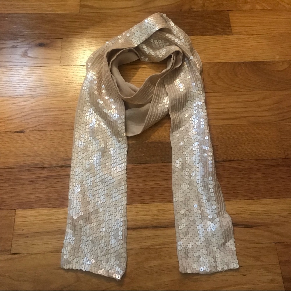 Ann Taylor Sequin Silk Scarf